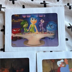 Disney movie club mini lithographs set of 5